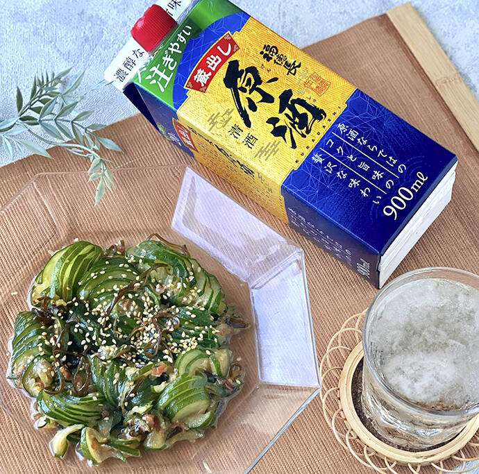 きゅうりの梅塩昆布漬け