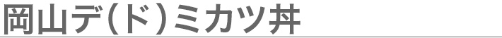 岡山デ（ド）ミカツ丼