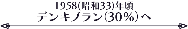 1958(昭和33)年頃デンキブラン（30％）へ